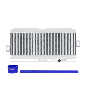 Mishimoto MMTMIC-STI-08SLBL Top Mount Intercooler Kit for Subaru WRX STI 08+ Silver w/ Blue Hoses