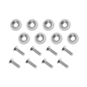Fender Bumper Engine Bay Dress Up Washers silver