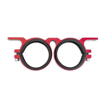 Dual fuel pump mounting bracket 60MM Red