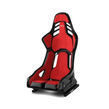 Recaro Sitz Podium CF Größe L mit Integriertem Airbag Links Rot und Schwarz