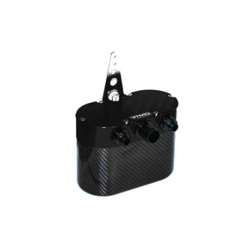 Universal Carbon Fiber Oil Catch Can - Small Black With Fume Filter RTMG Performance