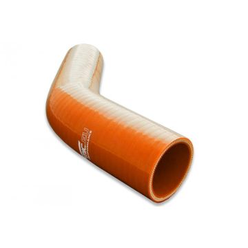 Silicone reducer elbow 45' 83/89mm Orange