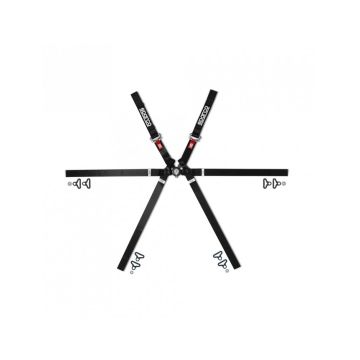 Sparco Gurtzeug 6-Punkt Formel H-9 Schwarz FIA Genehmigt 8853-2016