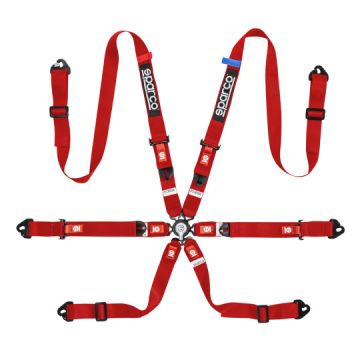 Sparco Competition H-2 6-Punkte 2" Geschirr Rot FIA-Zulassung 8853-2016