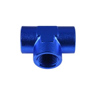 Tee female/female/female 1/8 NPT Blue