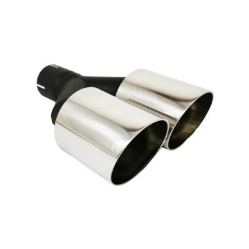 Universal Exhaust Tail Pipe Muffler Tip round 100mm lenght 200mm mounting diameter 50mm
