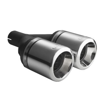 Universal Exhaust Tail Pipe Muffler Tip round 100mm lenght 230mm mounting diameter 50mm