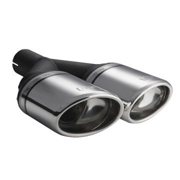 Universal Exhaust Tail Pipe Muffler Tip oval 120×80mm lenght 250mm mounting diameter 50mm