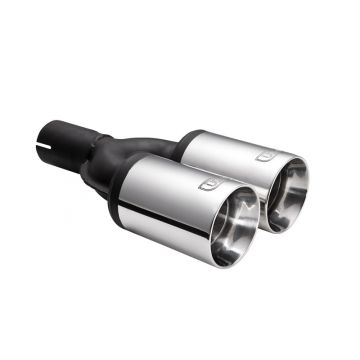 Universal Exhaust Tail Pipe Muffler Tip round 80mm lenght 200mm mounting diameter 45mm