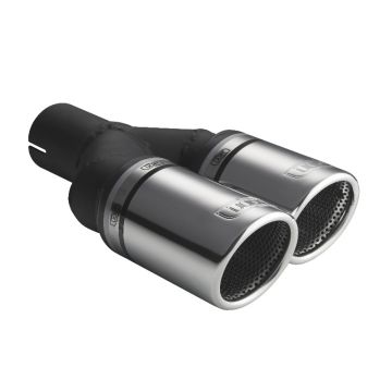 Universal Exhaust Tail Pipe Muffler Tip round 90mm lenght 225/205mm mounting diameter 50mm