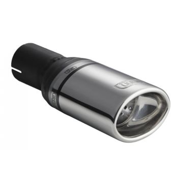 Universal Exhaust Tail Pipe Muffler Tip oval 95×65mm lenght 80mm mounting diameter 45mm