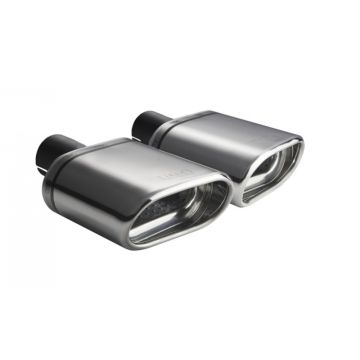 Universal Exhaust Tail Pipe Muffler Tip oval 145×75mm lenght 140mm mounting diameter 50mm
