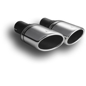 Universal Exhaust Tail Pipe Muffler Tip oval 95×65mm lenght 120mm mounting diameter 45mm