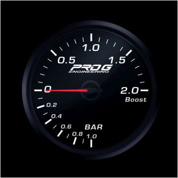 Wskaźnik Pro G Race Series 2 RC, doładowania Boost 2 Bar WHITE 52mm