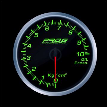Wskaźnik Pro G Race Series 2 RS, ciśnienia oleju Kg/cm2 GREEN 52mm