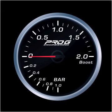 Wskaźnik Pro G Race Series 2 RS, doładowania Boost 2 Bar WHITE 60mm