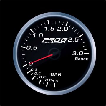 Wskaźnik Pro G Race Series 2 RS, doładowania Boost 3 Bar WHITE 52mm