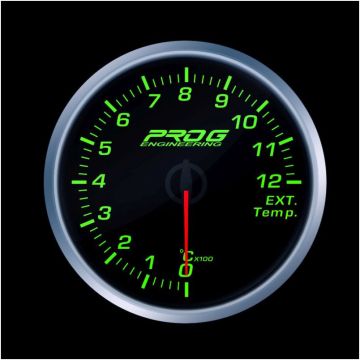 Wskaźnik Pro G Race Series 2 RS, temperatury spalin EGT °C GREEN 60mm