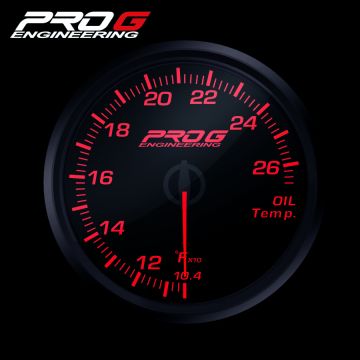 Wskaźnik Pro G Race Series RC, temperatury oleju °F RED 52mm