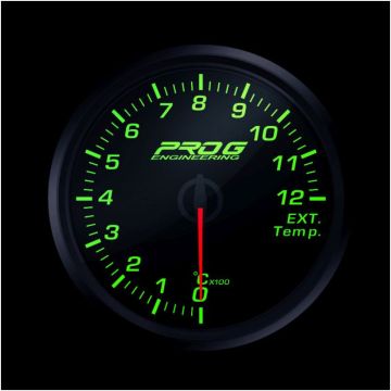 Wskaźnik Pro G Race Series RC, temperatury spalin EGT °C GREEN 60mm