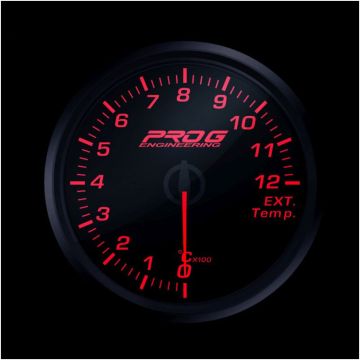 Wskaźnik Pro G Race Series RC, temperatury spalin EGT °C RED 60mm
