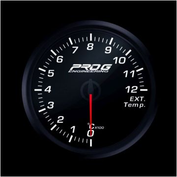 Wskaźnik Pro G Race Series RC, temperatury spalin EGT °C WHITE 52mm