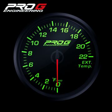 Wskaźnik Pro G Race Series RC, temperatury spalin EGT °F GREEN 52mm