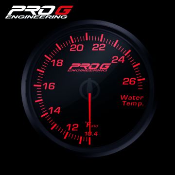 Wskaźnik Pro G Race Series RC, temperatury wody °F RED 52mm