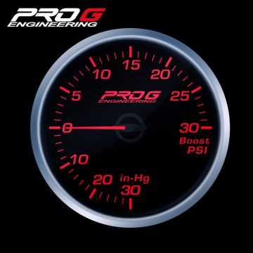 Wskaźnik Pro G Race Series RS, doładowania Boost 30 PSI RED 52mm