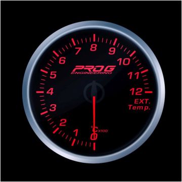 Wskaźnik Pro G Race Series RS, temperatury spalin EGT °C RED 60mm
