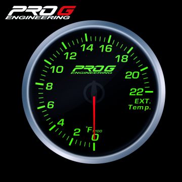 Wskaźnik Pro G Race Series RS, temperatury spalin EGT °F GREEN 52mm
