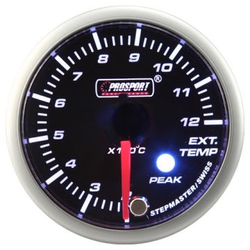 Prosport EGT Indicator Stepper Motor Peak series 52mm Blue