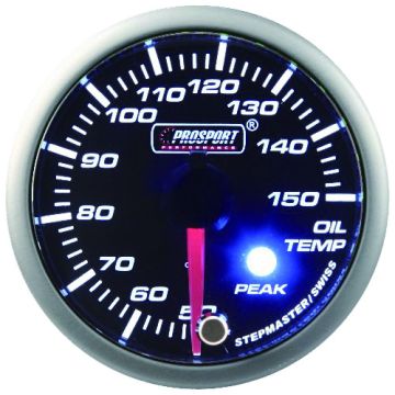 Prosport oil temperature Indicator Stepper Motor Peak series 52mm Green