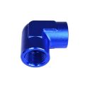 Adapter 1/4 NPT 90' female-female coupler hose fitting Blue