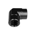 Adapter 3/8 NPT 90' female-female coupler hose fitting Black