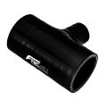 Silikon T-Stück 70/25mm Verbinder Silikonschlauch Adapter Schwarz