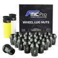 Aluminium wheel nuts FMIC.Pro M12x1.25 Grey (gun metal) 20 pcs. conical through-piece