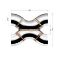 Geschweißtes X-Pipe FMIC.Pro 57mm Edelstahl 304