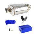 Active exhaust muffler JRspec with  throttle and vacuum pump remote 63mm (2.5