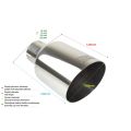Universal Exhaust Tail Pipe Muffler Tip round 100mm lenght 120mm mounting diameter 60mm