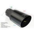 Universal Exhaust Tail Pipe Muffler Tip round 80mm lenght 120mm mounting diameter 55mm