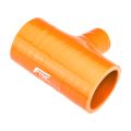Silikon T-Stück 76/32mm Verbinder Silikonschlauch Adapter Orange