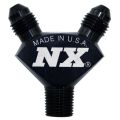 1/8NPT x AN3 x AN3 Billet Pure-Flo Y Fitting Schwarz Nitrous Express NX 16378