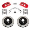 Wilwood 140-17956-R AERO4-DM Direct-Mount Truck Rear Brake Kit Red 13.25 for Mercedes Benz Sprinter 2022-2024 AWD