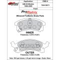 Brake Pads Wilwood 150-D0673K PM ProMatrix D673 Street Performance Racing Pads .575