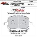 Brake Pads Wilwood 150-D0707K PM ProMatrix D707 Street Performance Racing Pads .67