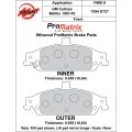 Brake Pads Wilwood 150-D0727K PM ProMatrix D727 Street Performance Racing Pads .66