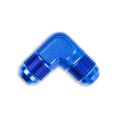 Adapter AN10 90' male-male coupler hose fitting Blue