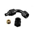 AN12 90' PTFE Fuel Oil Hose End JIC Black