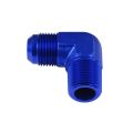 Adapter AN4-1/4 NPT 90' male-male coupler hose fitting Blue